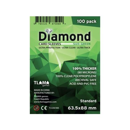 20663 1 tlama games obaly na karty diamond green standard 63 5x88 mm