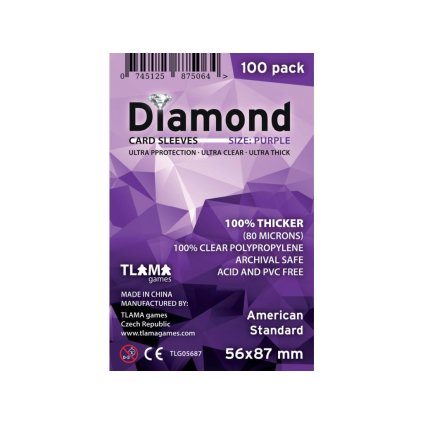 20681 1 tlama games obaly na karty diamond purple american standard 56x87 mm