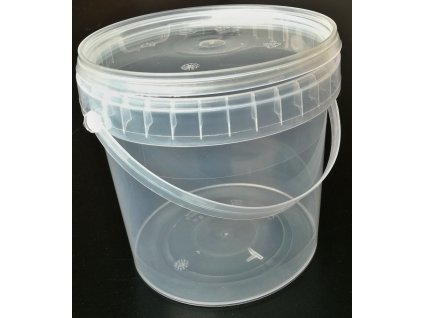 Kelímek / kbelík s víčkem 1,1l, ucho, trasparent - kulatý