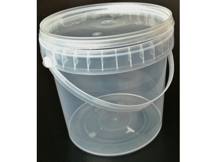 Kelímek / kbelík s víčkem - 1,1l, ucho, trasparent