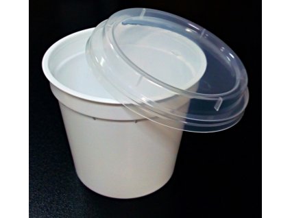 Kelímek 250ml/200g, bílá + víčko transparent