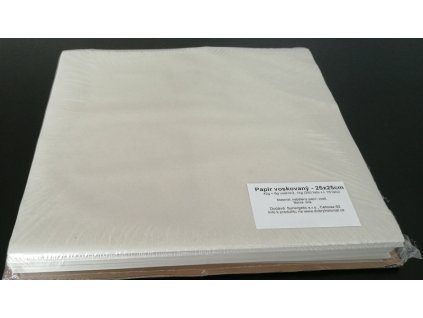 Papír voskovaný oboustranný - archy 25x25cm, 42g/m2, 1kg/420listů