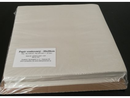 Papír voskovaný oboustranný - archy 20x20cm, 42g/m2, 1kg/660listů