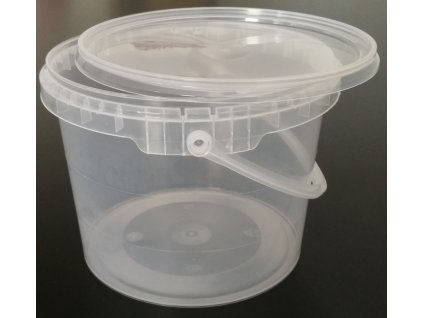 Kbelík s víkem 2,3l transparent - kulatý