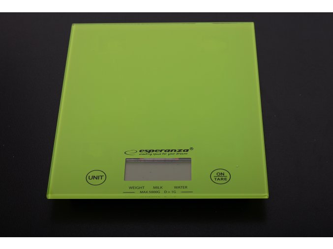 Váha digitální sklo zelená - do 5kg