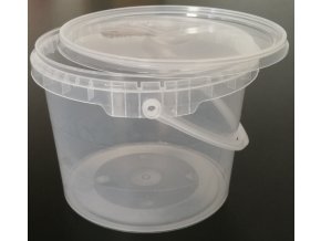 Kbelík s víkem 2,3l transparent - kulatý