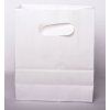 Tašky papírové EKO - bílé, ucho průsek 18x22cm/ 10ks