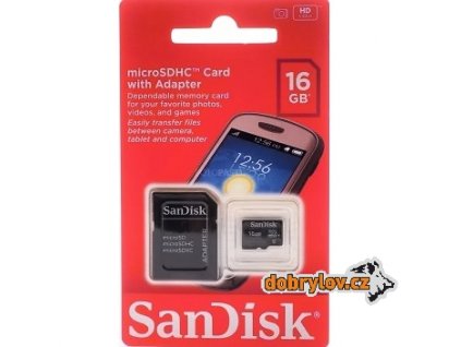 SD karta 16GB micro s adapterem