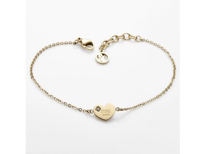 Ocelový náramek STORM MINI HEART Bracelet Gold
