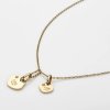 Ocelový náhrdelník STORM DOUBLE HEART GOLD