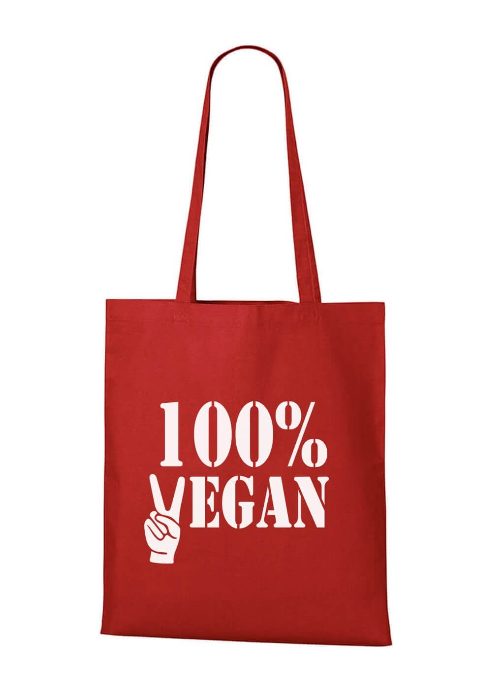 taška 100 vegan červená