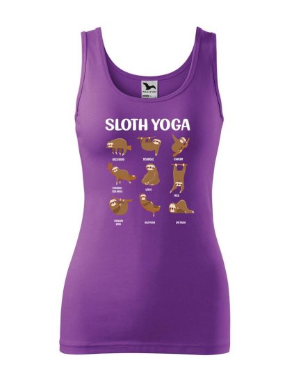 10030 6 damske tilko s potiskem sloth yoga