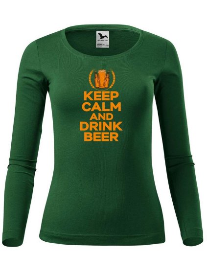 10400 6 damske bavlnene triko keep calm beer