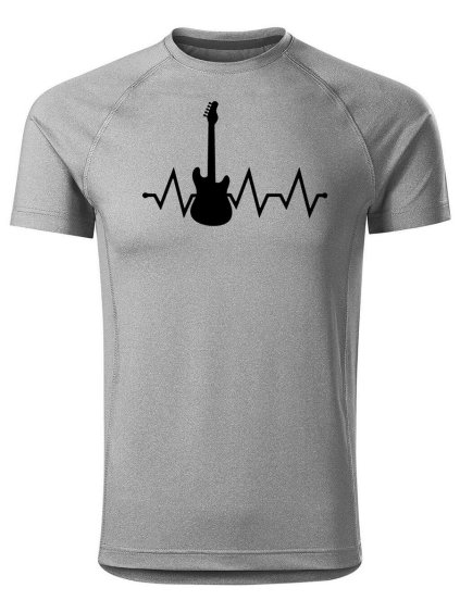 11369 7 panske funkcni tricko s potiskem tep kytara