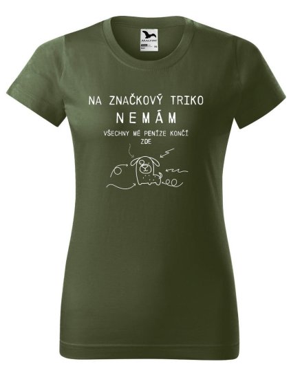 11678 11 damske tricko s potiskem na znackovy triko nemam
