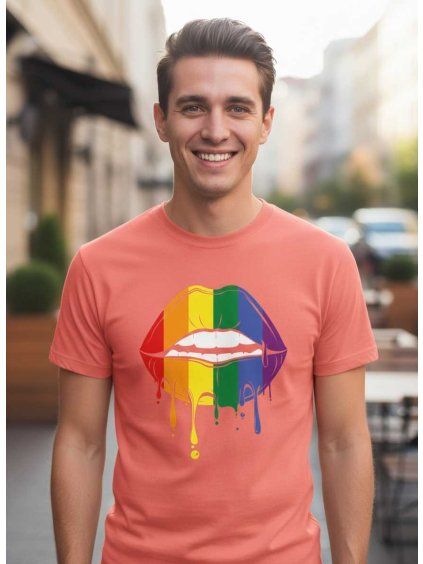 Pánské tričko pride ústa