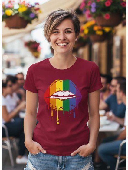 Dámské tričko pride ústa