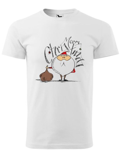 11885 3 panske tricko s potiskem santa s darky