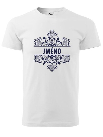 11912 3 panske tricko s potiskem kvetina jmeno