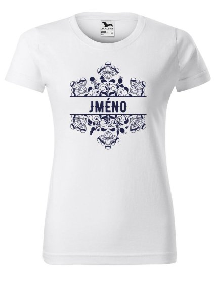 11915 2 damske tricko s potiskem kvetina jmeno