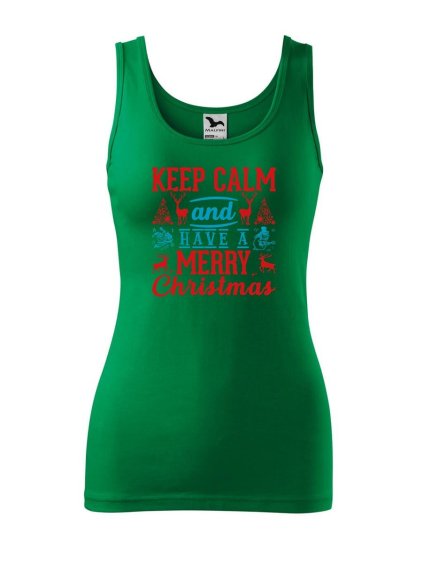 11993 11 damske tilko s potiskem keep calm christmas