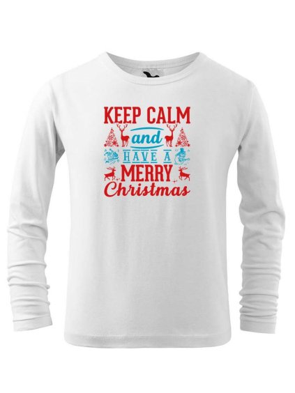 12002 detske bavlnene triko keep calm christmas
