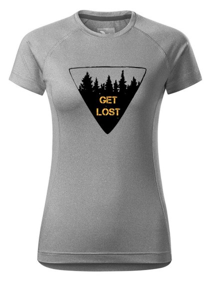 12728 8 damske funkcni tricko s potiskem get lost