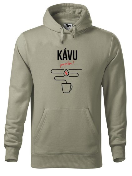 12818 12 panska mikina s potiskem kavu prosim
