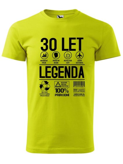 12926 18 panske tricko s potiskem 30 let legenda symboly
