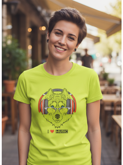 Dámské tričko i love music