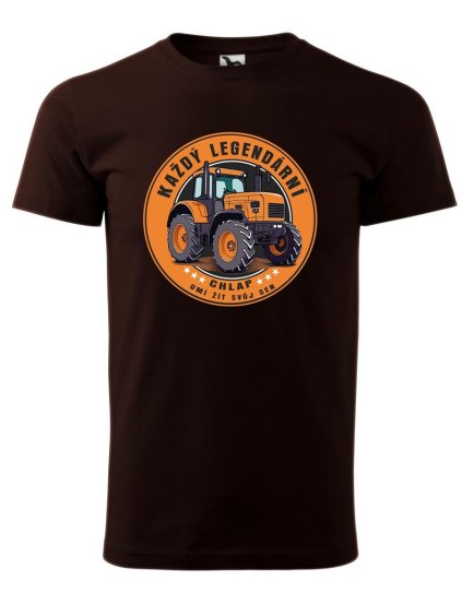 13004 12 panske tricko s potiskem legendarni chlap traktor