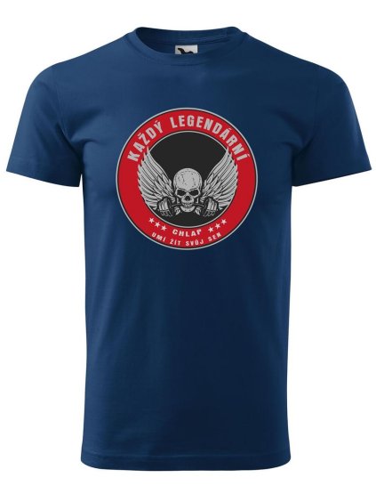 13007 24 panske tricko s potiskem legendarni chlap fitness