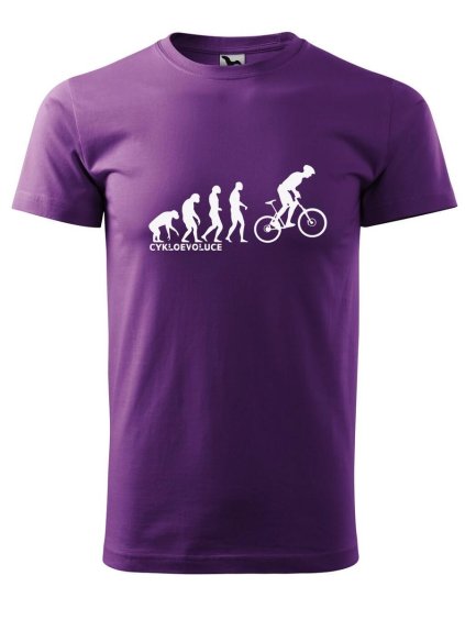 13442 11 panske tricko s potiskem evoluce cyklista