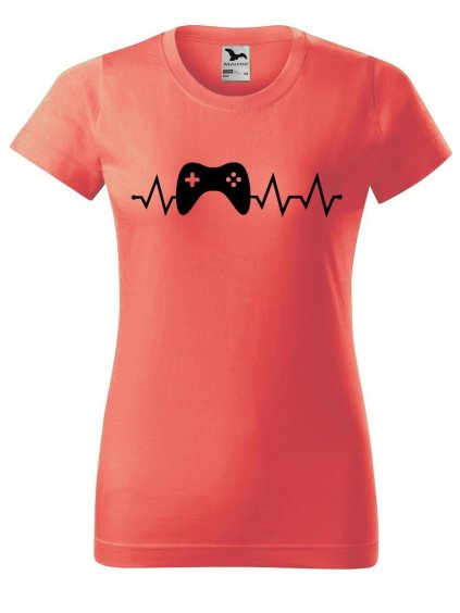 13469 12 damske tricko s potiskem tep gaming