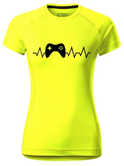 13484 7 damske funkcni tricko s potiskem tep gaming