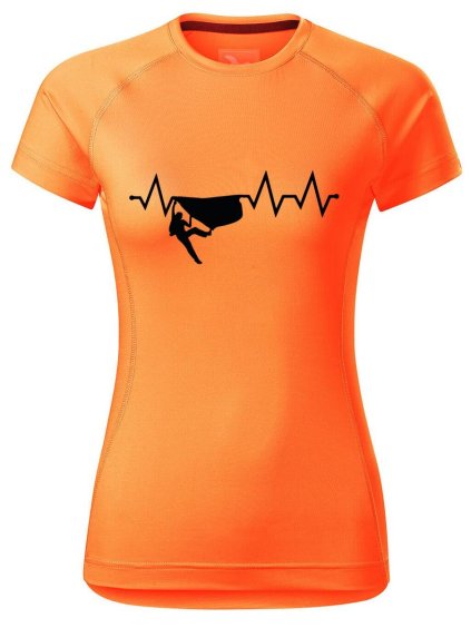 13586 5 damske funkcni tricko s potiskem tep horolezec