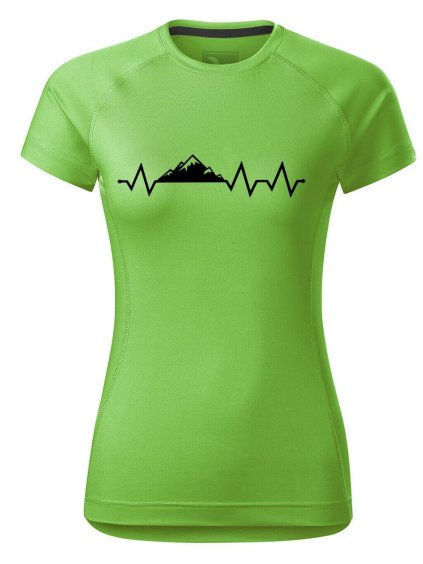 13643 damske funkcni tricko s potiskem tep hory