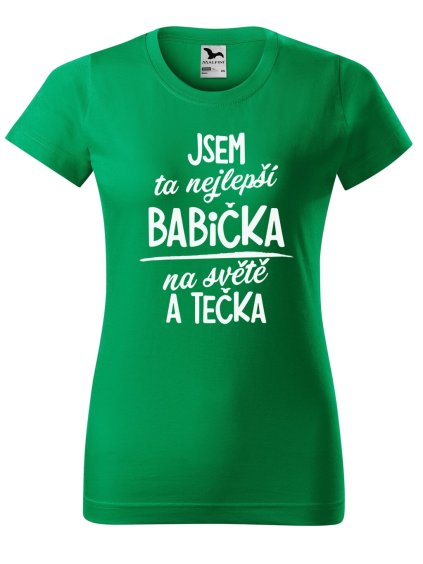 Dámské tričko s potiskem Nejlepší babička na světě