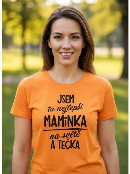 Dobrý triko dámské tričko nejlepší mamka