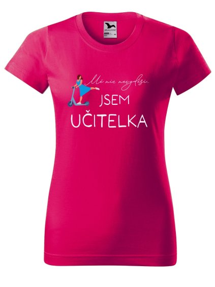 Dámské tričko s potiskem Učitelka koloběžka