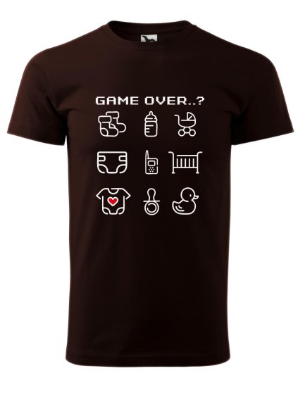 Pánské tričko s potiskem Game over děcko