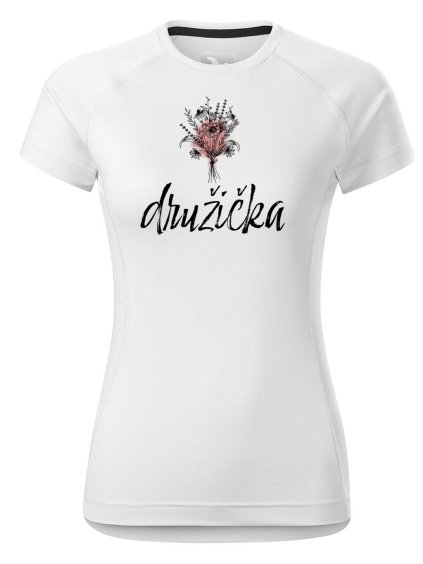 Dámské funkční tričko s potiskem Družička kytice