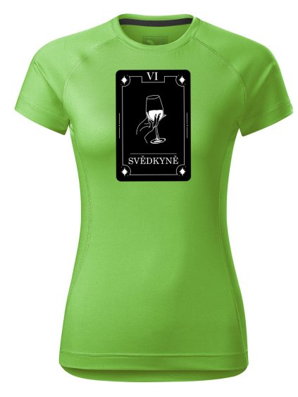 Dámské funkční tričko s potiskem Svědkyně tarot