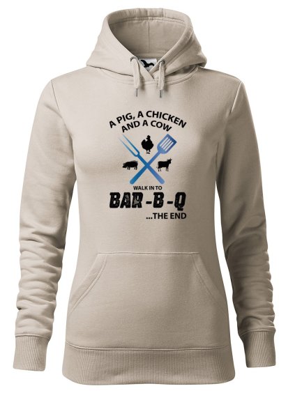 Dámská mikina s potiskem BAR-B-Q
