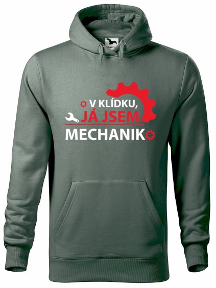 Pánská mikina s potiskem Já jsem mechanik