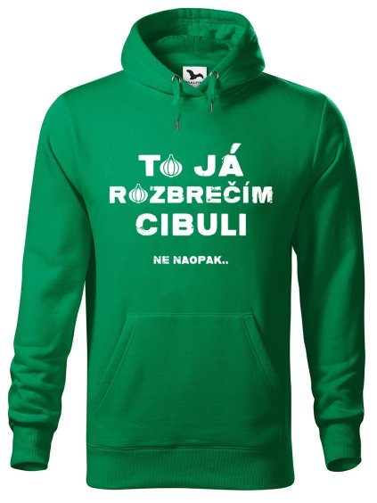 mikina středně zelená