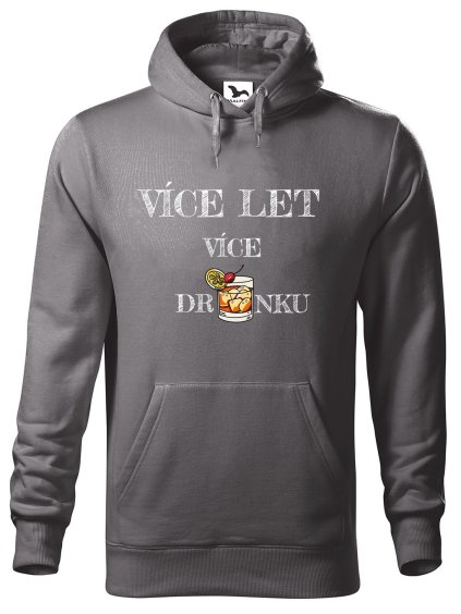 Pánská mikina s potiskem Více drinku