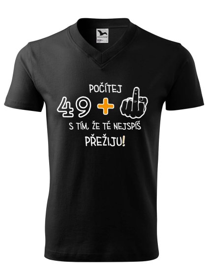 Pánské V tričko s potiskem 49+1