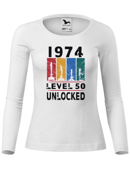 Dámské bavlněné triko Level 50 unlocked