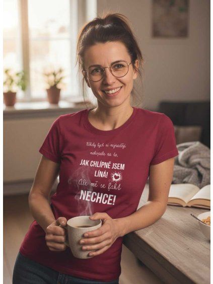 Dobrý triko dámské tričko líná